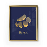 Personalized Gold Foil Prints - Real Paw Print