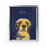 Personalized Pet Gold Foil Portrait Prints