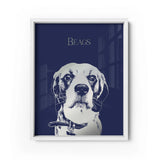 Personalized Pet Silver Foil Portrait Prints