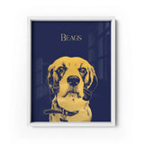 Personalized Pet Gold Foil Portrait Prints