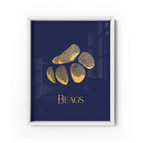 Personalized Gold Foil Prints - Real Paw Print