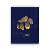 Personalized Gold Foil Prints - Real Paw Print