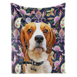 Personalized Pet Throw Blanket - Paisley Pattern