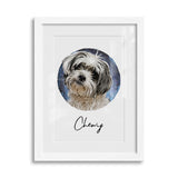 Personalized Watercolor Style Pet Art Framed Gallery Print - Portrait