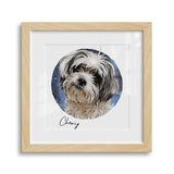 Personalized Watercolor Style Pet Art Framed Gallery Print - Square