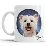 Personalized Dog Portrait Mug - Watercolor Style