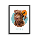 Personalized Pet Portrait Prints - Color Circle