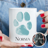 Personalized Pet Paw Print Mug