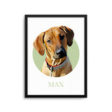 Personalized Pet Portrait Prints - Color Circle