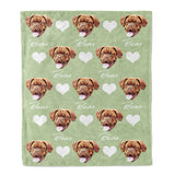 Personalized Pet Face Throw Blanket