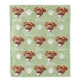 Personalized Pet Face Throw Blanket