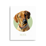 Personalized Pet Portrait Prints - Color Circle