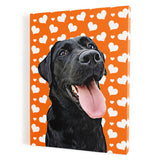 Personalized Pet Portrait Canvas - Hearts