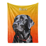 Personalized Pet Throw Blanket - Gradient