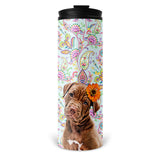 Personalized Pet Skinny Tumbler 16oz - Paisley