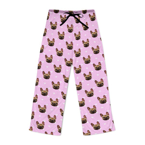 Personalized Pet Face Pajama Pants - Heart Pattern