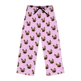 Personalized Pet Face Pajama Pants - Heart Pattern