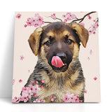 Personalized Cherry Blossom Pet Canvas