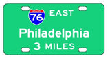 Philadelphia 76 East License Plate