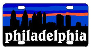 Philadelphia Skyline License Plate