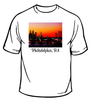 Philadelphia Skyline Sunset T-Shirt