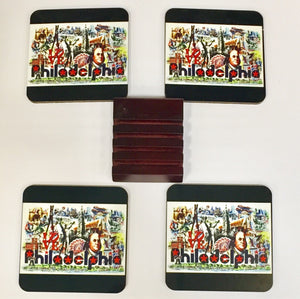 Philadelphia Collage Coaster Set