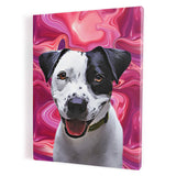 Personalized Pet Portrait Canvas - Color Swirl