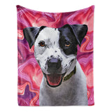 Personalized Color Swirl Dog Throw Blanket