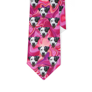 Personalized Pet Face Necktie - Color Swirl