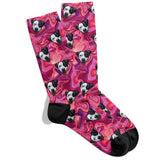 Personalized Color Swirl Pet Face Socks