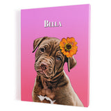 Personalized Pet Portrait Canvas - Gradient