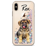 Personalized Dog Liquid Glitter iPhone Case