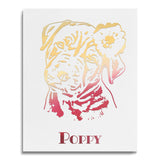 Personalized Pet Portrait Gold Foil Print