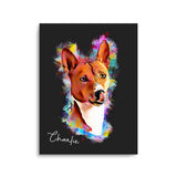 Personalized Pet Portrait Prints - Black Neon Color Style