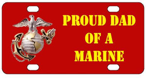 Proud Marine Dad USMC License Plate