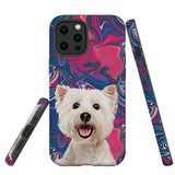 Personalized Pet iPhone Tough Case - Swirl Pattern