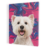 Personalized Pet Portrait Canvas - Color Swirl