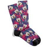 Personalized Color Swirl Pet Face Socks