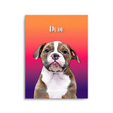 Personalized Pet Portrait Print - Gradient