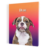 Personalized Pet Portrait Canvas - Gradient