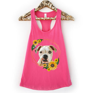 Personalized Sunflower Pet Tank Top