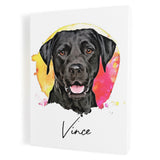 Personalized Framed Pet Portrait Canvas - Watercolor Style