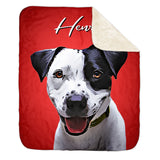 Personalized Pet Sherpa Blanket