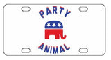 Party Animal Republican License Plate