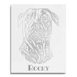 Personalized Pet Portrait Gold Foil Print