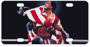 Rocky Balboa American Flag License Plate