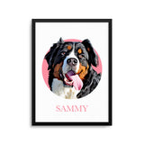 Personalized Pet Portrait Prints - Color Circle