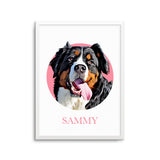 Personalized Pet Portrait Prints - Color Circle