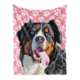 Personalized Pet Throw Blanket - Paw Pattern