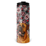 Personalized Pet Skinny Tumbler 16oz - Sugar Skull